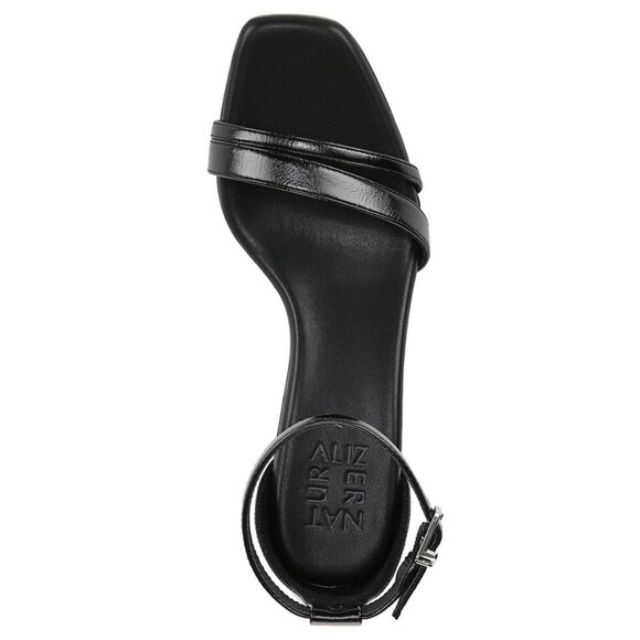 Naturalizer Women's Khloe Open Square Toe Dress Sandals - Black Faux Leather - Picture 3 of 4
